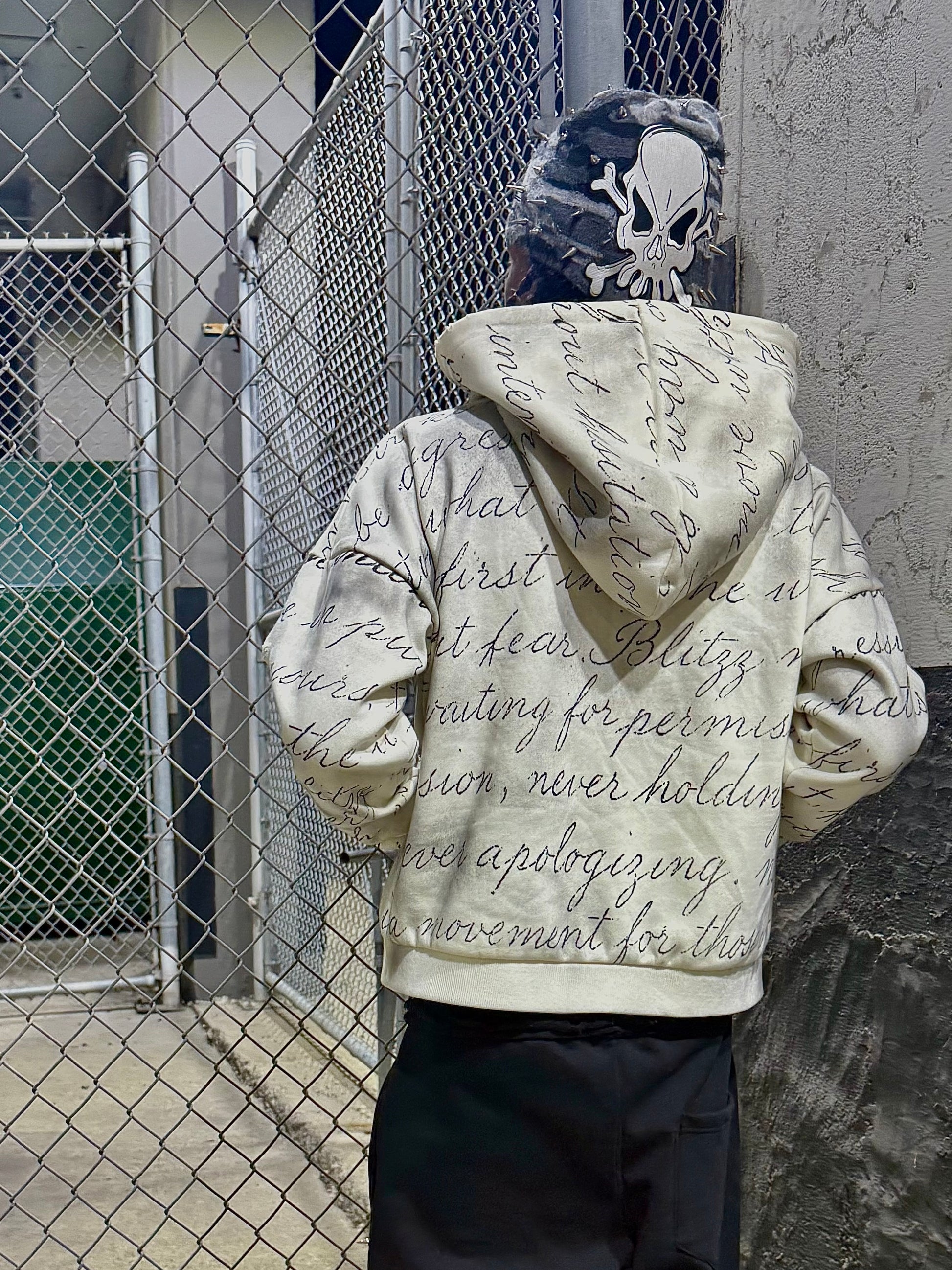 "Old English" Zip Up