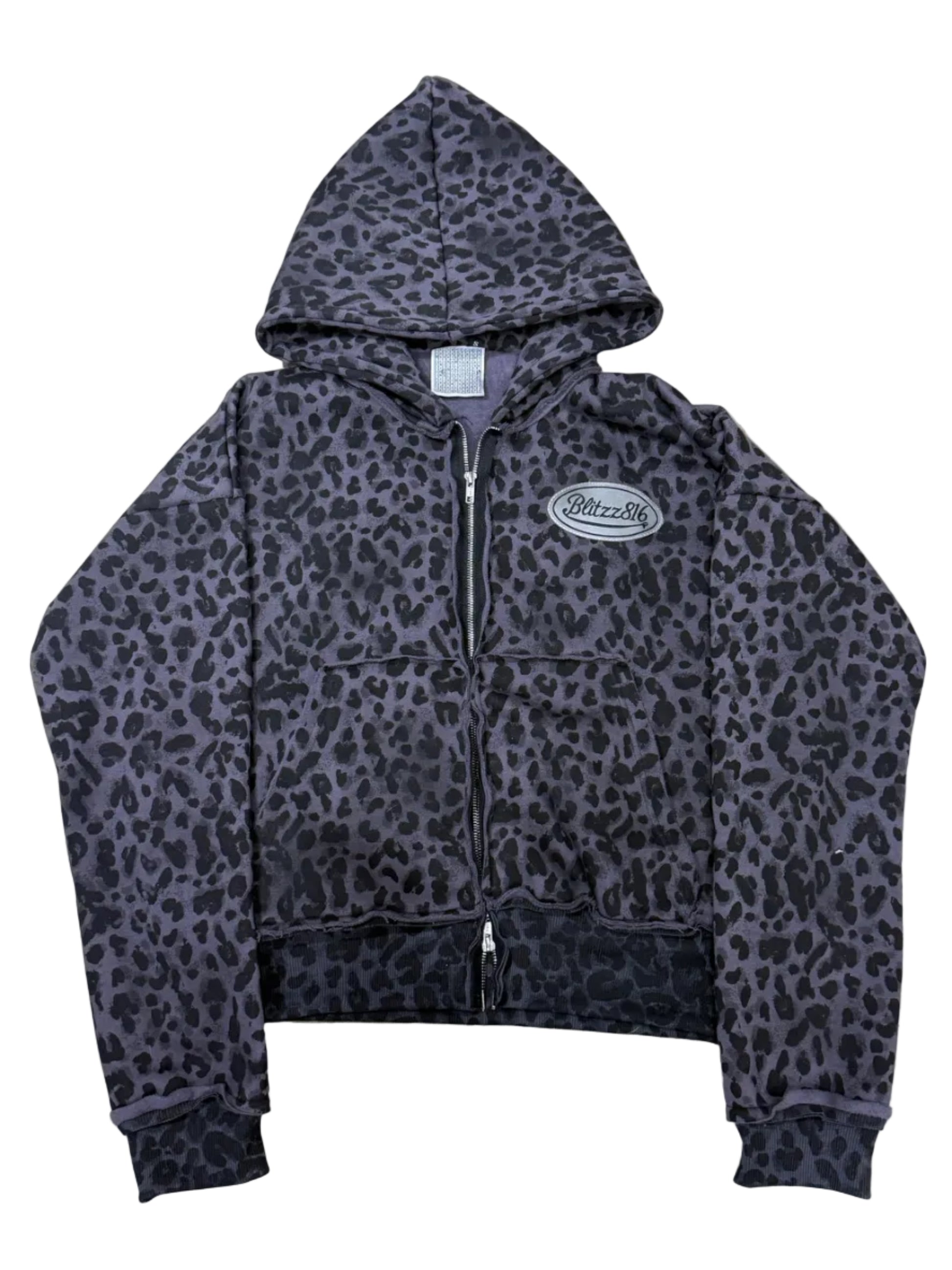Animal print zipup