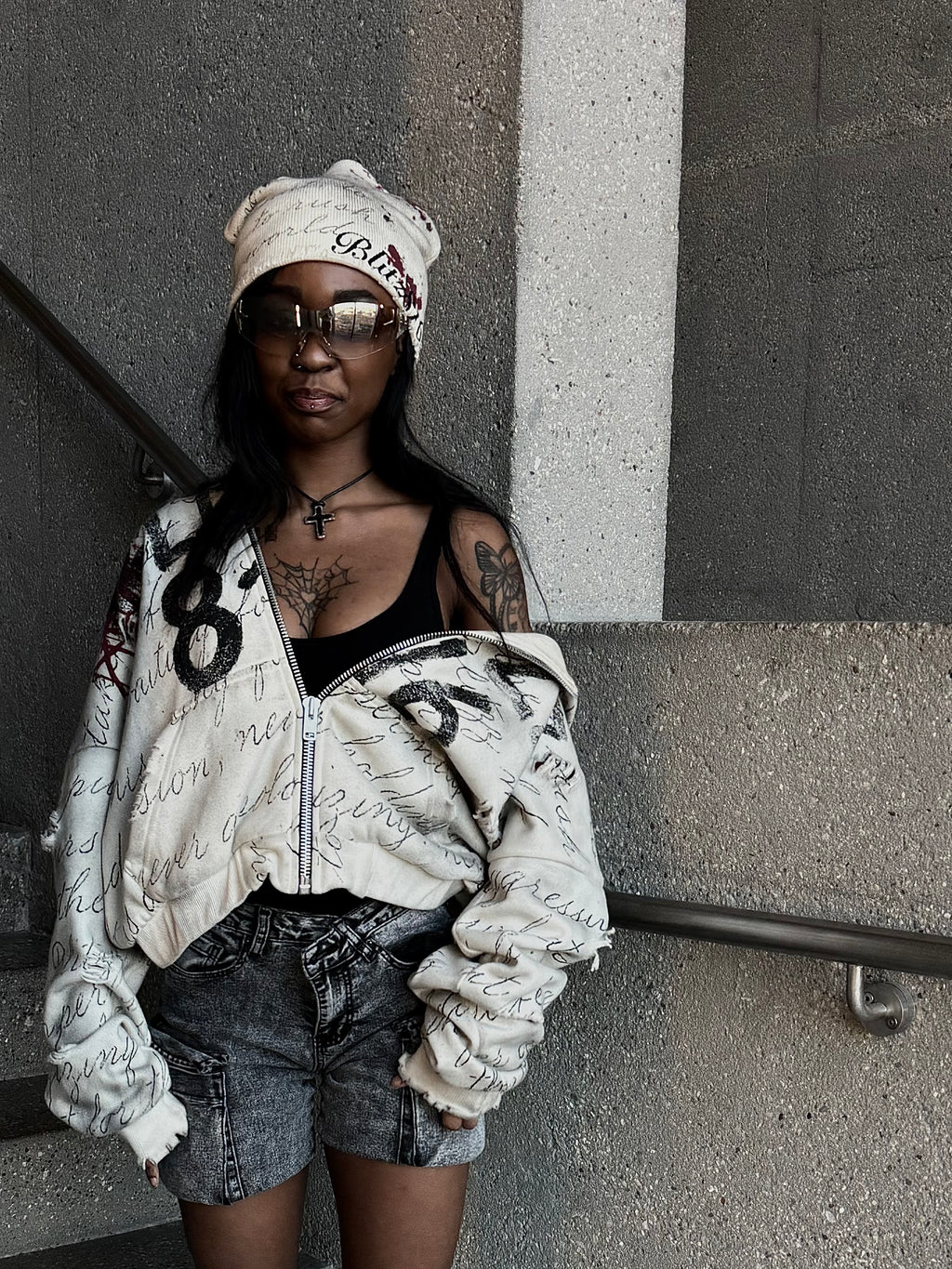 "Old English" Zip Up