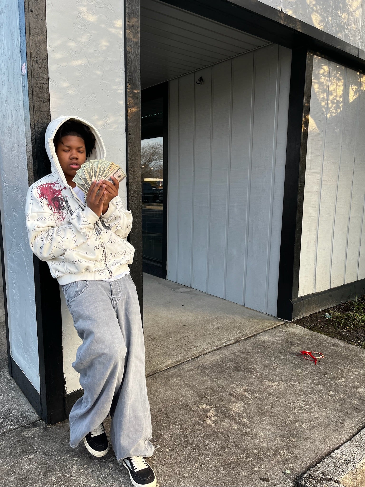 "Old English" Zip Up