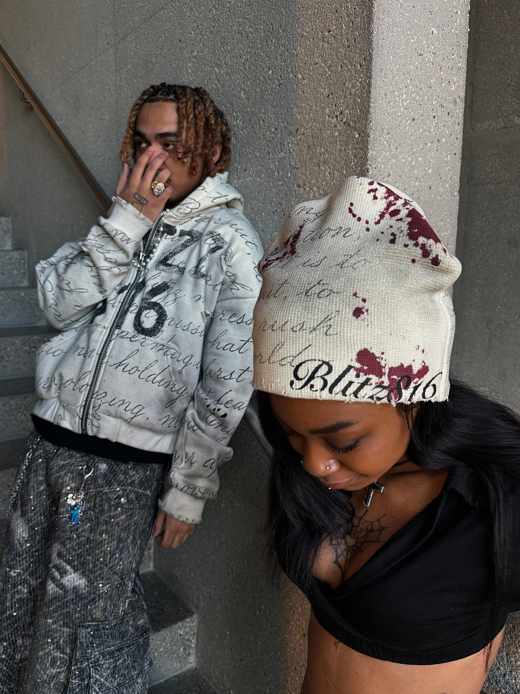 "Old English" Zip Up